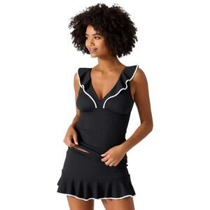 NWT M Island Cays Cabana Ruffle Tankini Top Bottom Skirt Swim Suit Wear Set